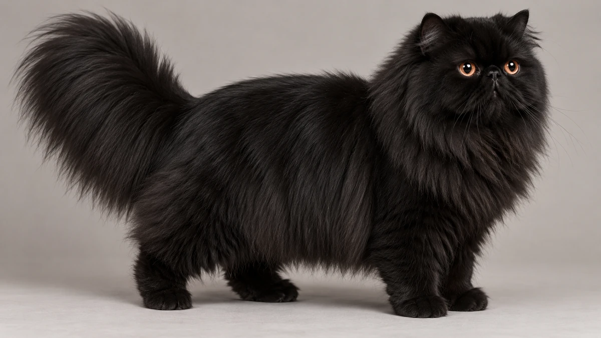 İran Kedisi kedi — siyah