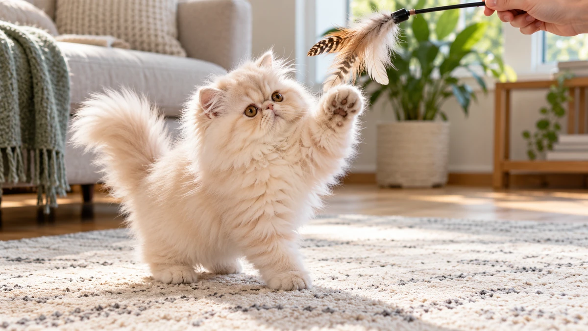 İran Kedisi yavru kedi — oyun ve eğitim